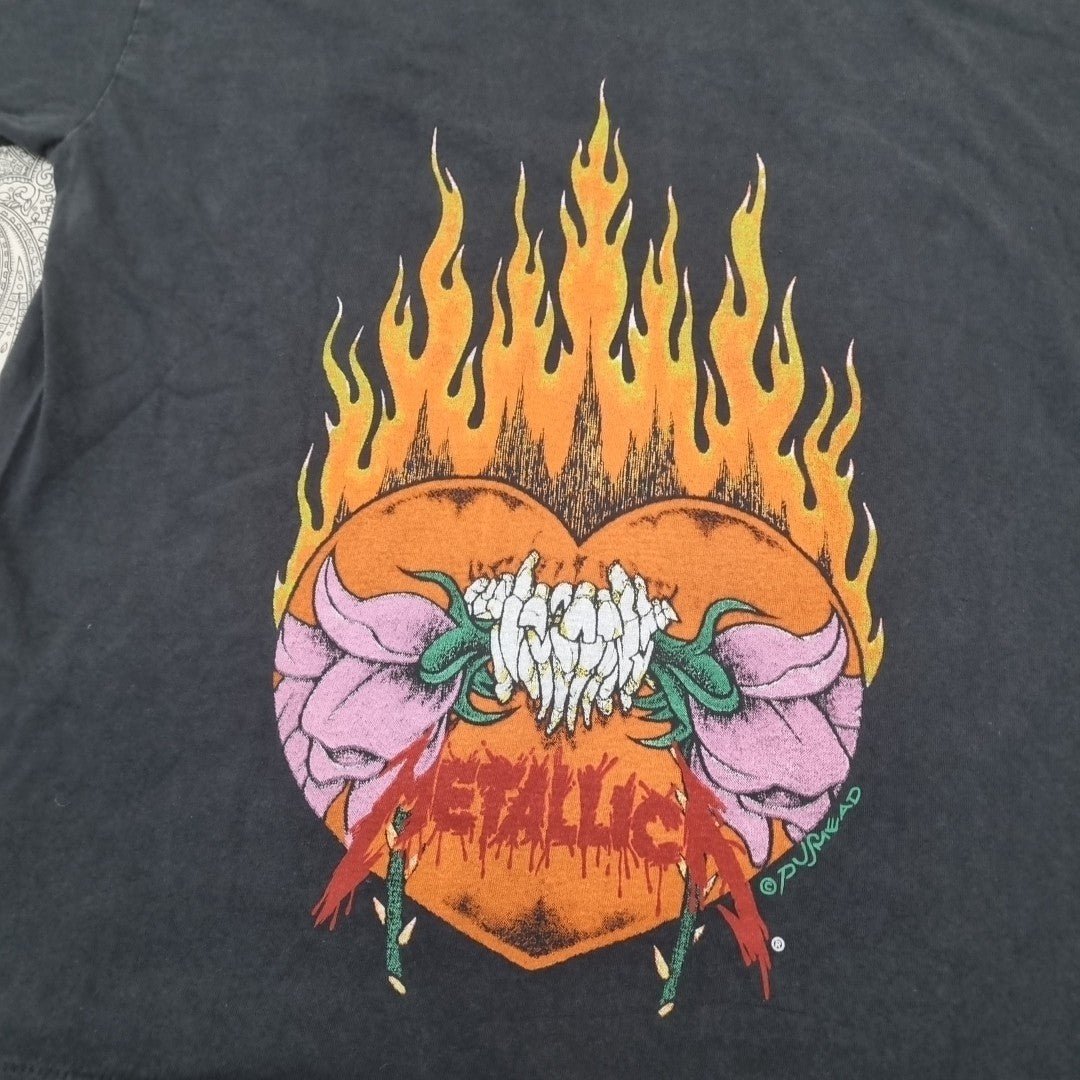 Metallica Vintage T Shirt 1990's Flaming Pushead Skull Graphic Band Print vintage graphic Clothes, Shoes & Accessories:Men:Men's Clothing:Shirts & Tops:T-Shirts by Golden Era Tees