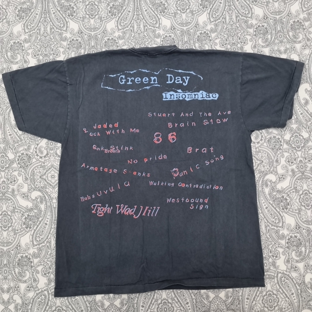 Vintage Green Day Insomniac T Shirt 90s Rock Band Tee Graphic Print vintage graphic Vintage Tees by Golden Era Tees