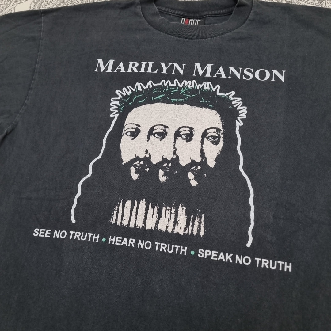 Marilyn Manson Vintage T Shirt Believe Graphic Print