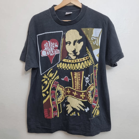 Alice In Chains Viintage Rock Band T Shirt Queen Of Hearts Graphic Print vintage graphic Clothes, Shoes & Accessories:Men:Men's Clothing:Shirts & Tops:T-Shirts by Golden Era Tees