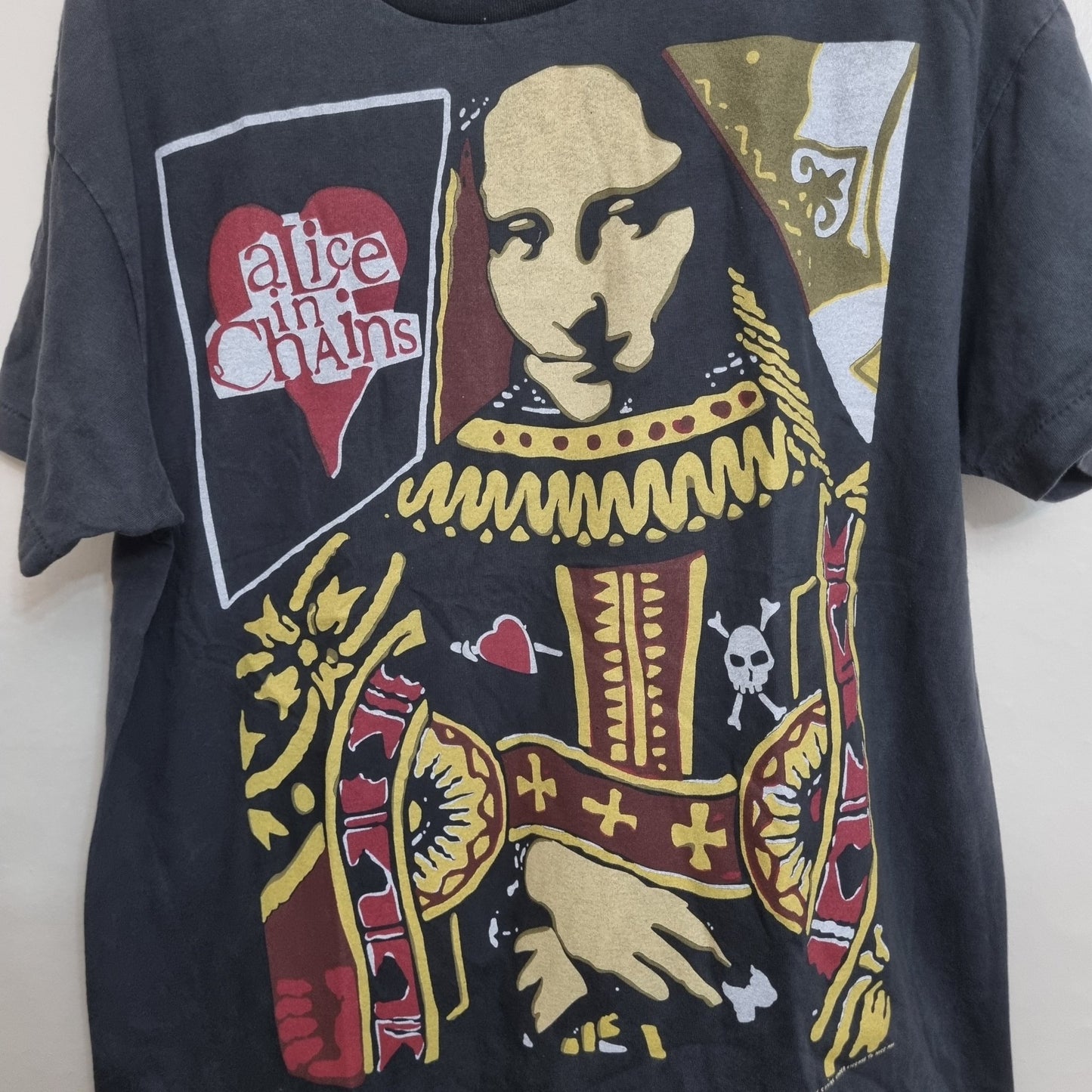 Alice In Chains Viintage Rock Band T Shirt Queen Of Hearts Graphic Print vintage graphic Clothes, Shoes & Accessories:Men:Men's Clothing:Shirts & Tops:T-Shirts by Golden Era Tees