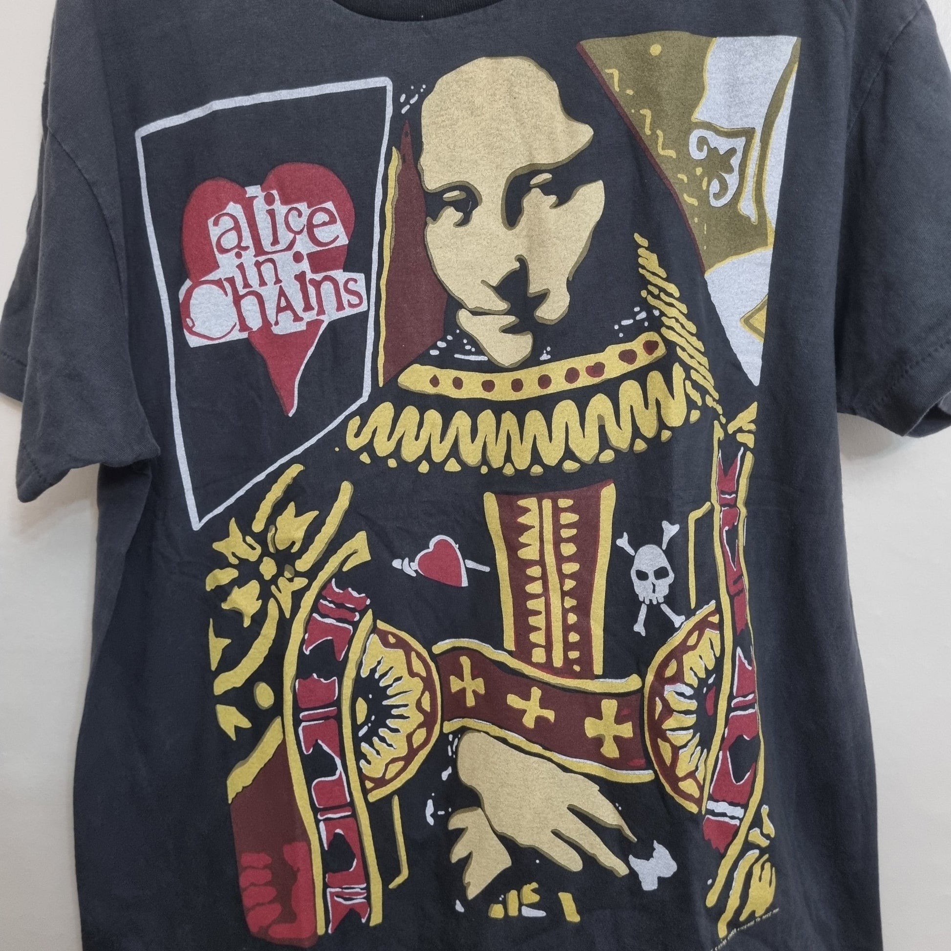 Alice In Chains Viintage Rock Band T Shirt Queen Of Hearts Graphic Print vintage graphic Clothes, Shoes & Accessories:Men:Men's Clothing:Shirts & Tops:T-Shirts by Golden Era Tees