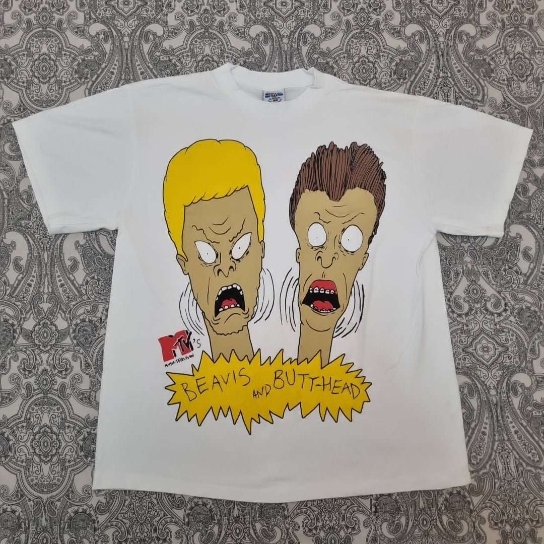 Beavis And Butt - Head Vintage T Shirt MTV Satire Cartoon OVP Print TV Show vintage graphic Vintage Tees by Golden Era Tees