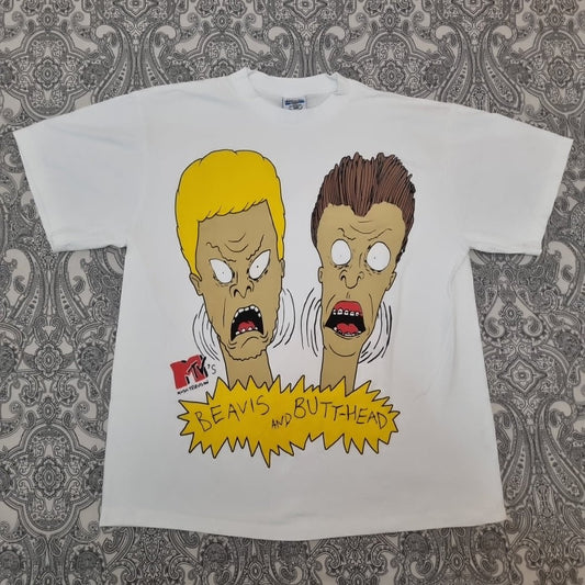 Beavis And Butt - Head Vintage T Shirt MTV Satire Cartoon OVP Print TV Show vintage graphic Vintage Tees by Golden Era Tees