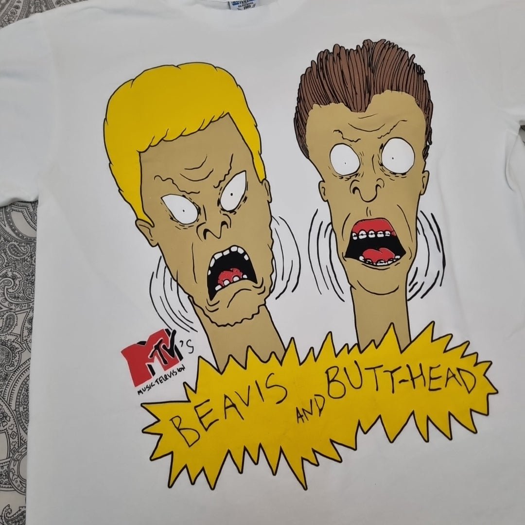 Beavis And Butt - Head Vintage T Shirt MTV Satire Cartoon OVP Print TV Show vintage graphic Vintage Tees by Golden Era Tees