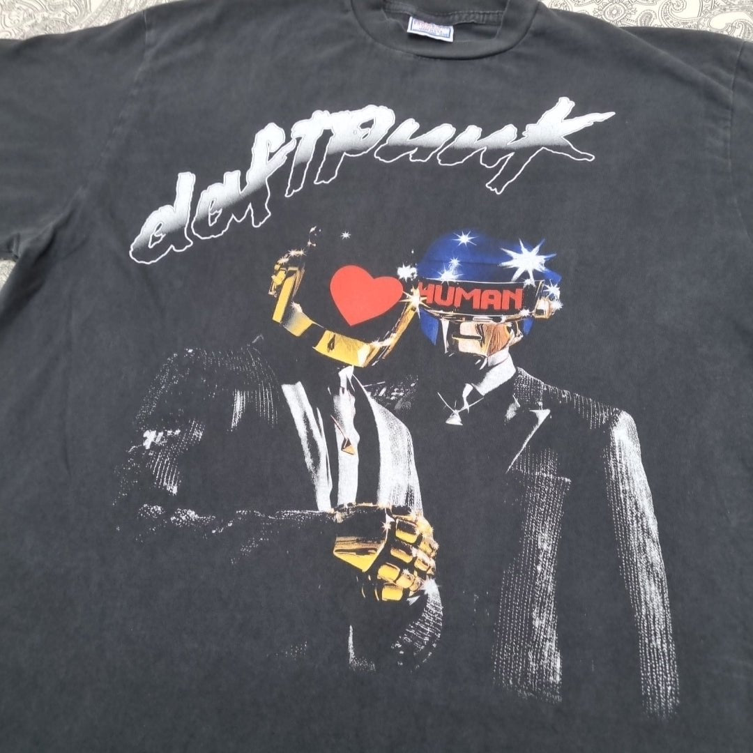 Daft Punk Vintage Band T Shirt Discovery Album Y2k Graphic Print vintage graphic Clothes, Shoes & Accessories:Men:Men's Clothing:Shirts & Tops:T-Shirts by Golden Era Tees