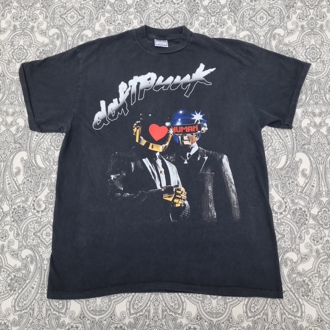 Daft Punk Vintage Band T Shirt Discovery Album Y2k Graphic Print vintage graphic Clothes, Shoes & Accessories:Men:Men's Clothing:Shirts & Tops:T-Shirts by Golden Era Tees