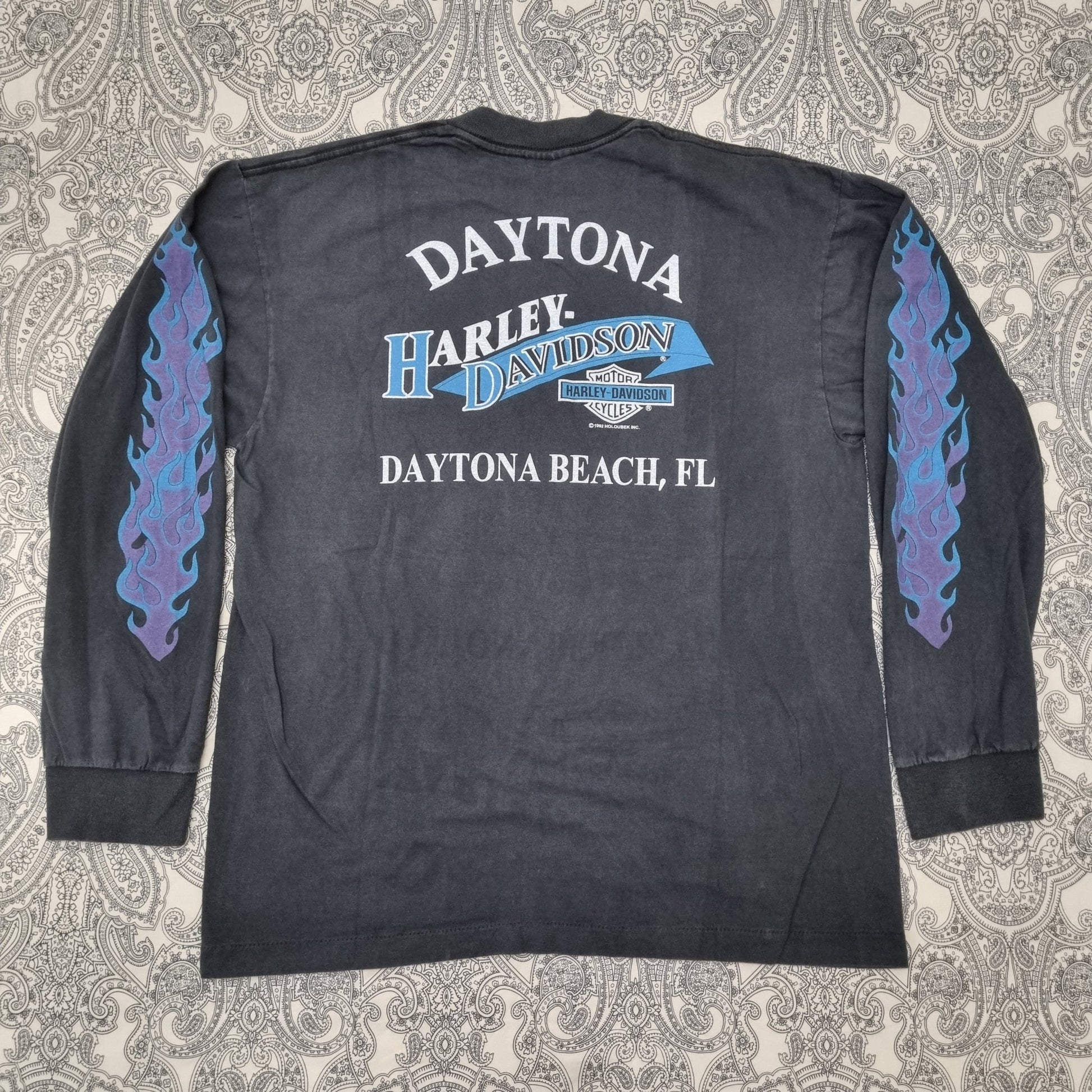Harley Davidson Motorcycles Vintage T-shirt Daytona Beach Tee vintage graphic Clothes, Shoes & Accessories:Men:Men's Clothing:Shirts & Tops:T-Shirts by Golden Era Tees