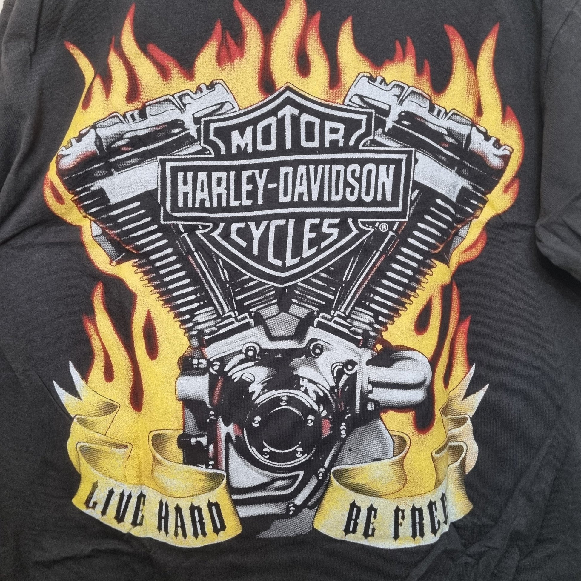 Harley Davidson Motorcylces Vintage T-shirt Black Logo Print Tee Tazmanian Devil vintage graphic Clothes, Shoes & Accessories:Men:Men's Clothing:Shirts & Tops:T-Shirts by Golden Era Tees