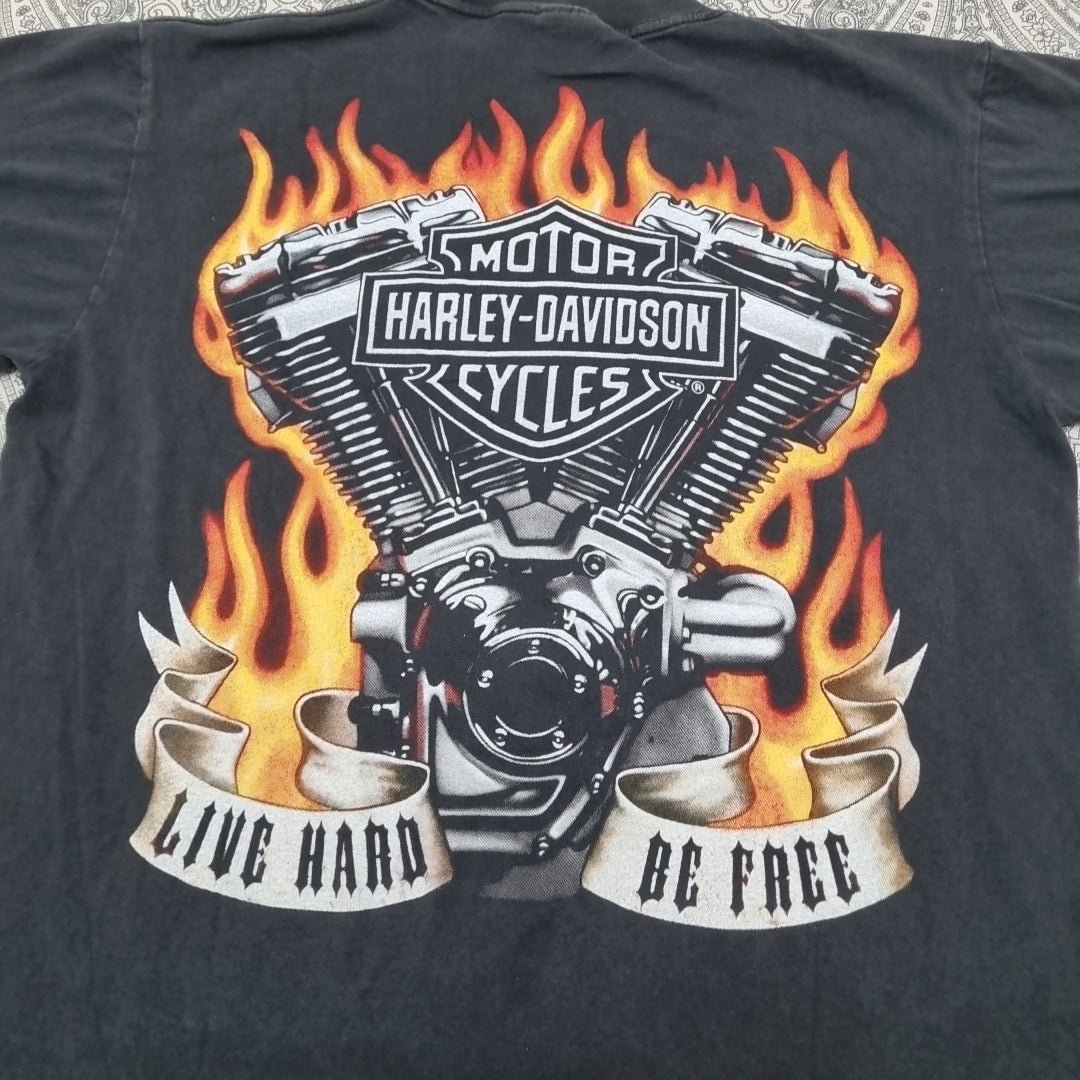 Harley Davidson Vintage T-shirt Black Logo Print Tee Tazmanian Devil vintage graphic Vintage Tees by Golden Era Tees
