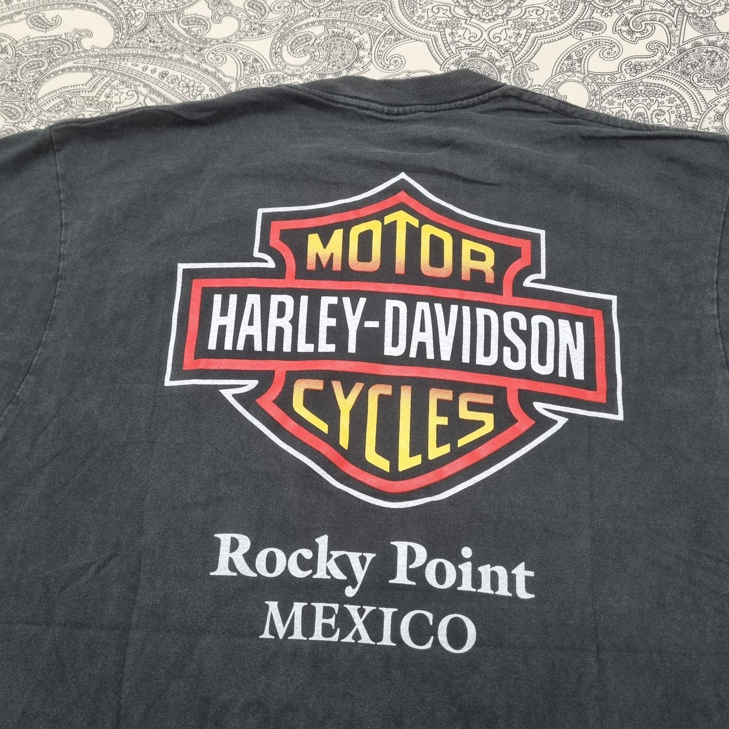 Harley Davidson Vintage T-Shirt Rocky Point Mexico Graphic Tee vintage graphic Clothes, Shoes & Accessories:Men:Men's Clothing:Shirts & Tops:T-Shirts by Golden Era Tees