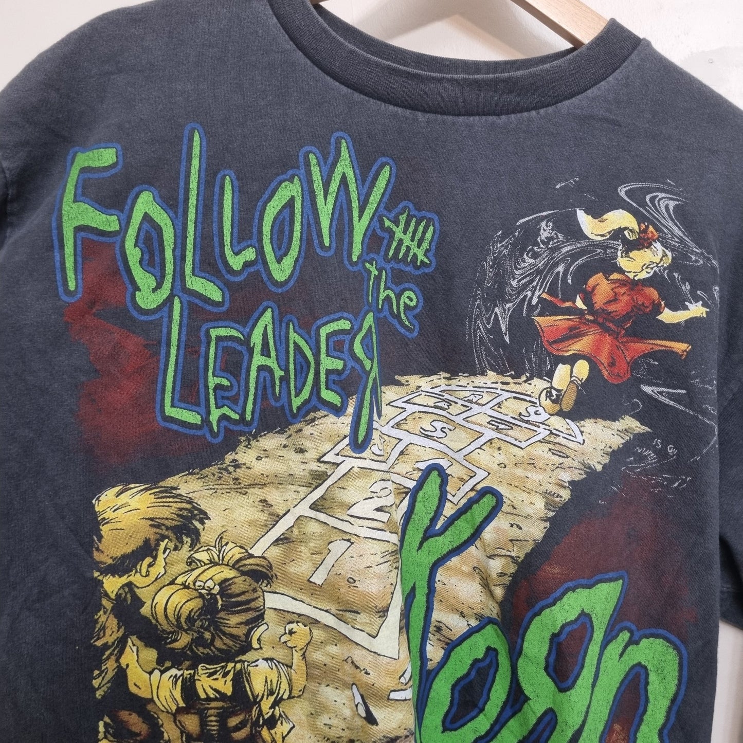 KORN Vintage Band T Shirt Follow The Leader 90s Graphic Tee Long Sleeve vintage graphic Clothes, Shoes & Accessories:Men:Men's Clothing:Shirts & Tops:T-Shirts by Golden Era Tees