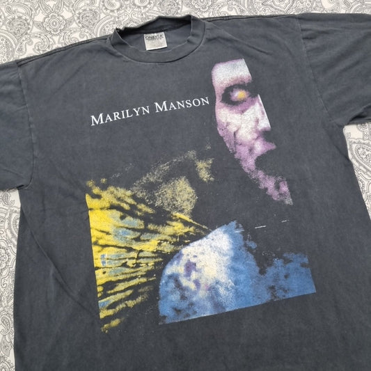 Marilyn Manson Vintage Shirt Antichrist Superstar Graphic Print Band Tee vintage graphic Vintage Tees by Golden Era Tees