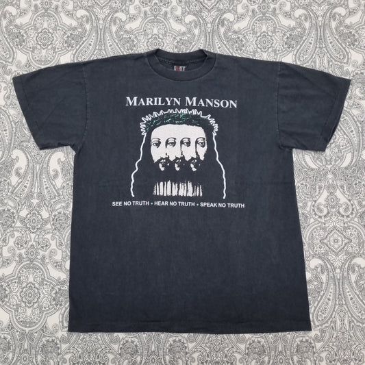 Marilyn Manson Vintage T Shirt Believe Graphic Print vintage graphic Vintage Tees by Golden Era Tees