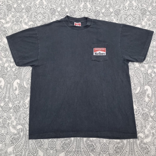Marlboro Vintage T-Shirt Snake Pass Pocket Tee 90s Tultex Graphic Print vintage graphic Vintage Tees by Golden Era Tees
