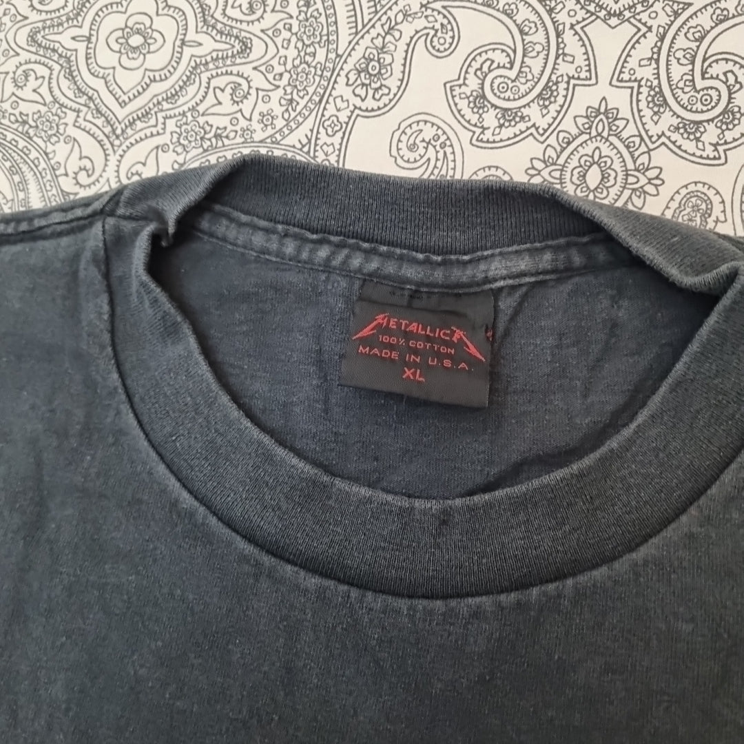 Metallica Vintage T Shirt 1990's Pushead Flaming Skull Graphic Band Print vintage graphic Vintage Tees by Golden Era Tees
