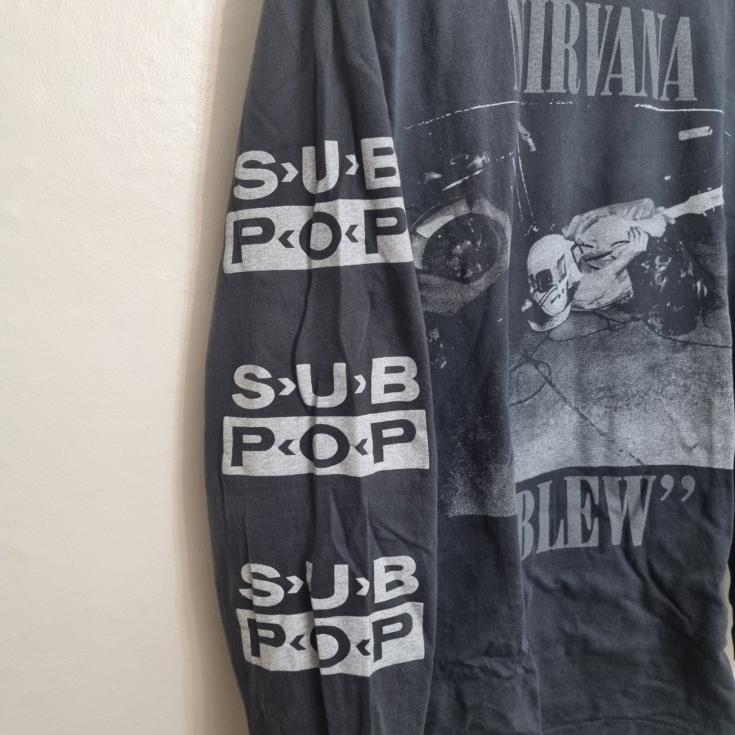 Nirvana Blew T Shirt Vintage Rock Band Tee Sub Pop Long Sleeve Grunge vintage graphic Clothes, Shoes & Accessories:Men:Men's Clothing:Shirts & Tops:T-Shirts by Golden Era Tees