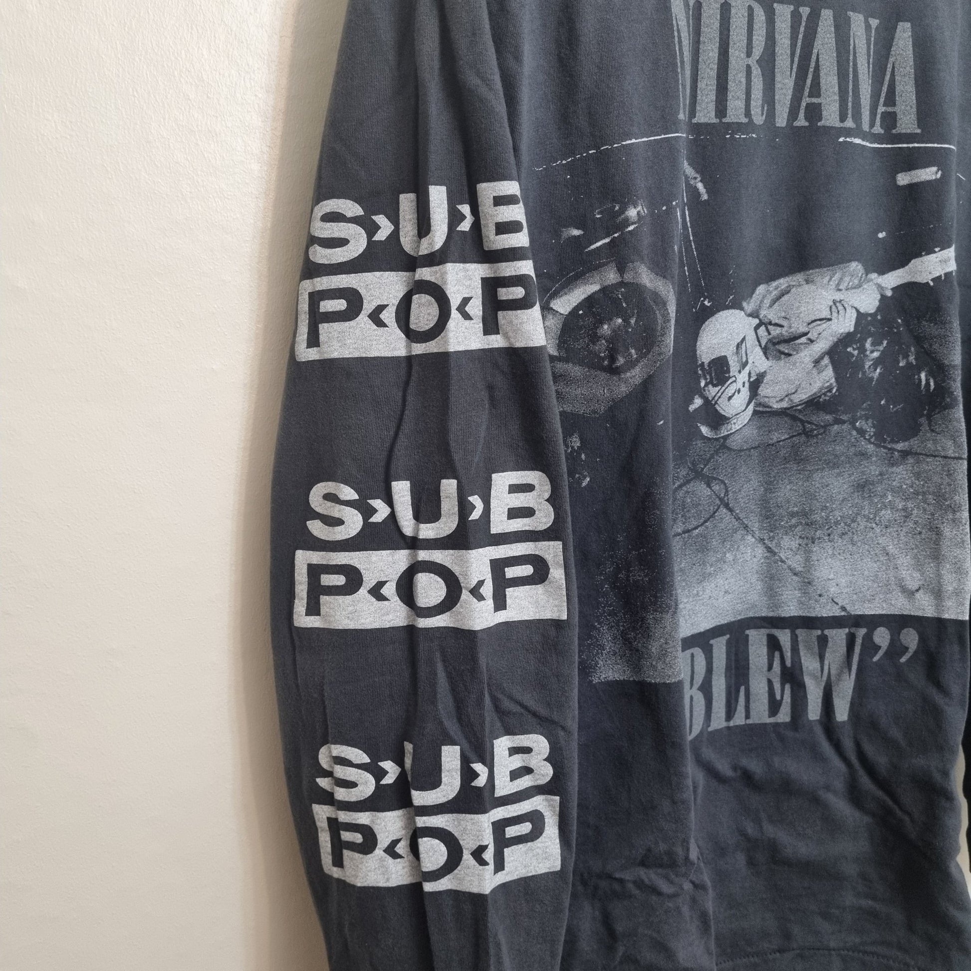 Nirvana Blew T Shirt Vintage Rock Band Tee Sub Pop Long Sleeve Grunge vintage graphic Clothes, Shoes & Accessories:Men:Men's Clothing:Shirts & Tops:T-Shirts by Golden Era Tees