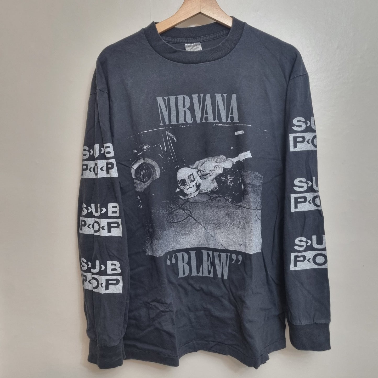 Nirvana Blew T Shirt Vintage Rock Band Tee Sub Pop Long Sleeve Grunge vintage graphic Clothes, Shoes & Accessories:Men:Men's Clothing:Shirts & Tops:T-Shirts by Golden Era Tees