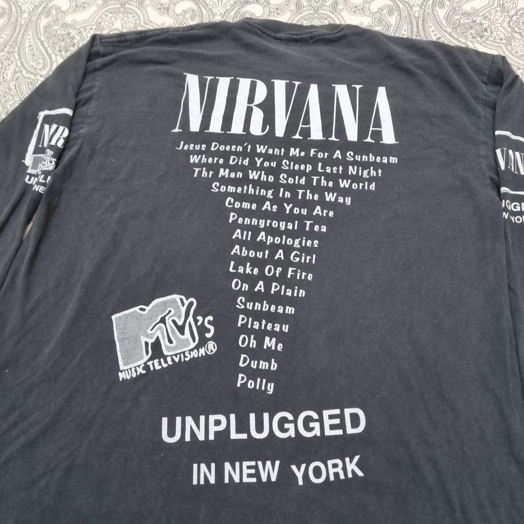 Nirvana Vintage T Shirt MTV Unplugged Kurt Cobain Band Tee Graphic Print vintage graphic Clothes, Shoes & Accessories:Men:Men's Clothing:Shirts & Tops:T-Shirts by Golden Era Tees