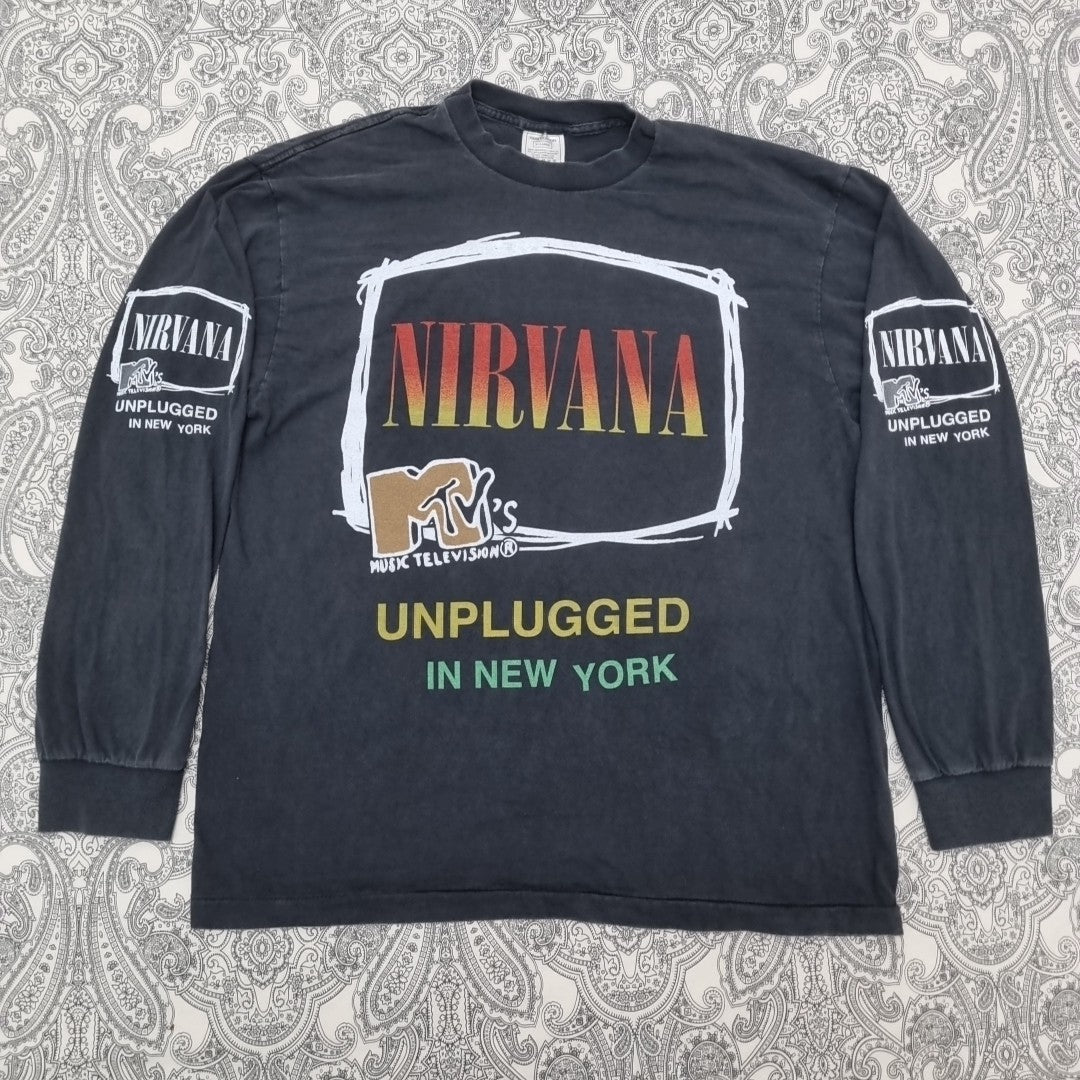 Nirvana Vintage T Shirt MTV Unplugged Kurt Cobain Band Tee Graphic Print vintage graphic Clothes, Shoes & Accessories:Men:Men's Clothing:Shirts & Tops:T-Shirts by Golden Era Tees