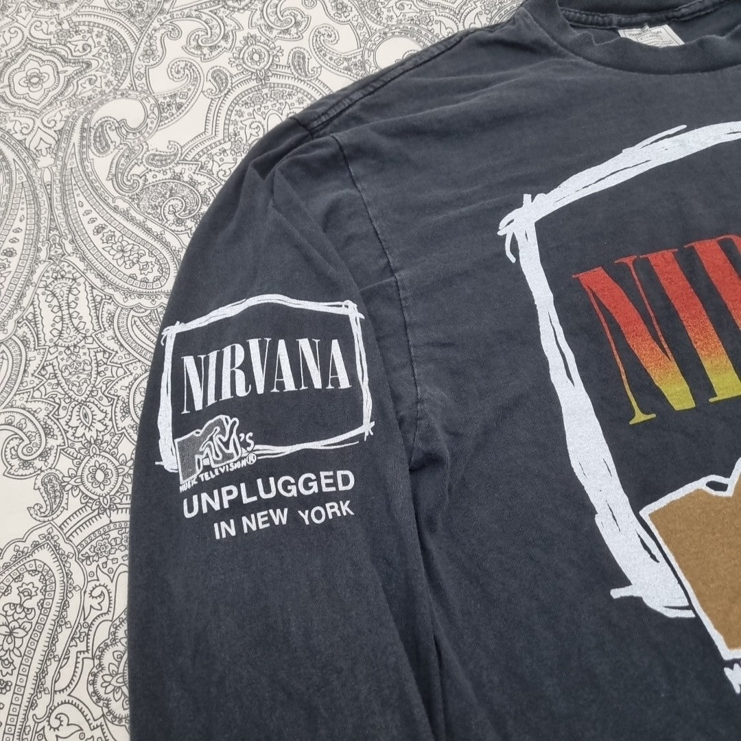 Nirvana Vintage T Shirt MTV Unplugged Kurt Cobain Band Tee Graphic Print vintage graphic Clothes, Shoes & Accessories:Men:Men's Clothing:Shirts & Tops:T-Shirts by Golden Era Tees