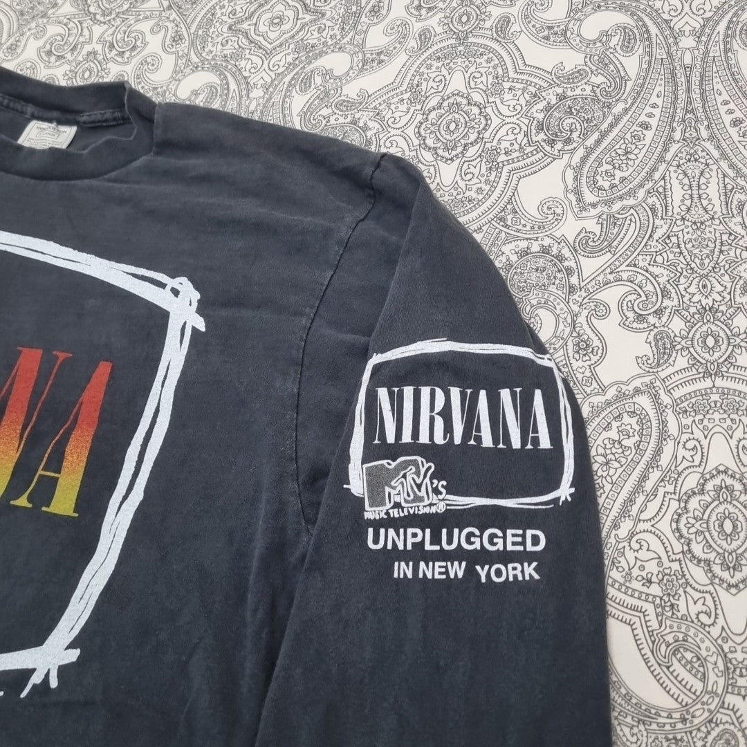 Nirvana Vintage T Shirt MTV Unplugged Kurt Cobain Band Tee Graphic Print vintage graphic Clothes, Shoes & Accessories:Men:Men's Clothing:Shirts & Tops:T-Shirts by Golden Era Tees