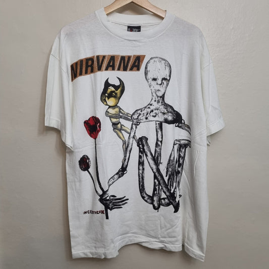 Nirvana Vintage T Shirt Rock Band Tee Incesticide Grunge Style vintage graphic Clothes, Shoes & Accessories:Men:Men's Clothing:Shirts & Tops:T-Shirts by Golden Era Tees