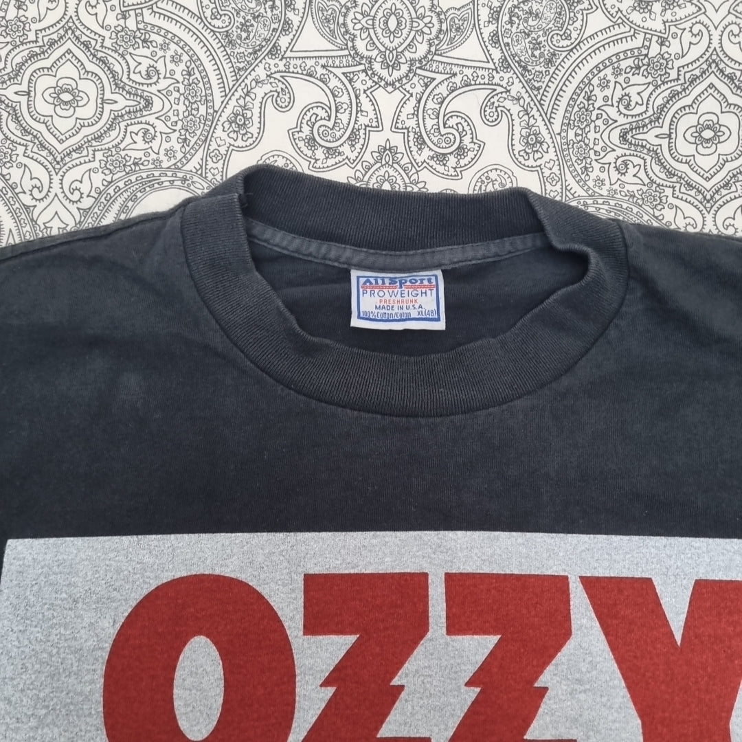 Ozzy Osbourne Vintage T Shirt Ozzfest Concert Too Intense For Younger Children vintage graphic Vintage Tees by Golden Era Tees