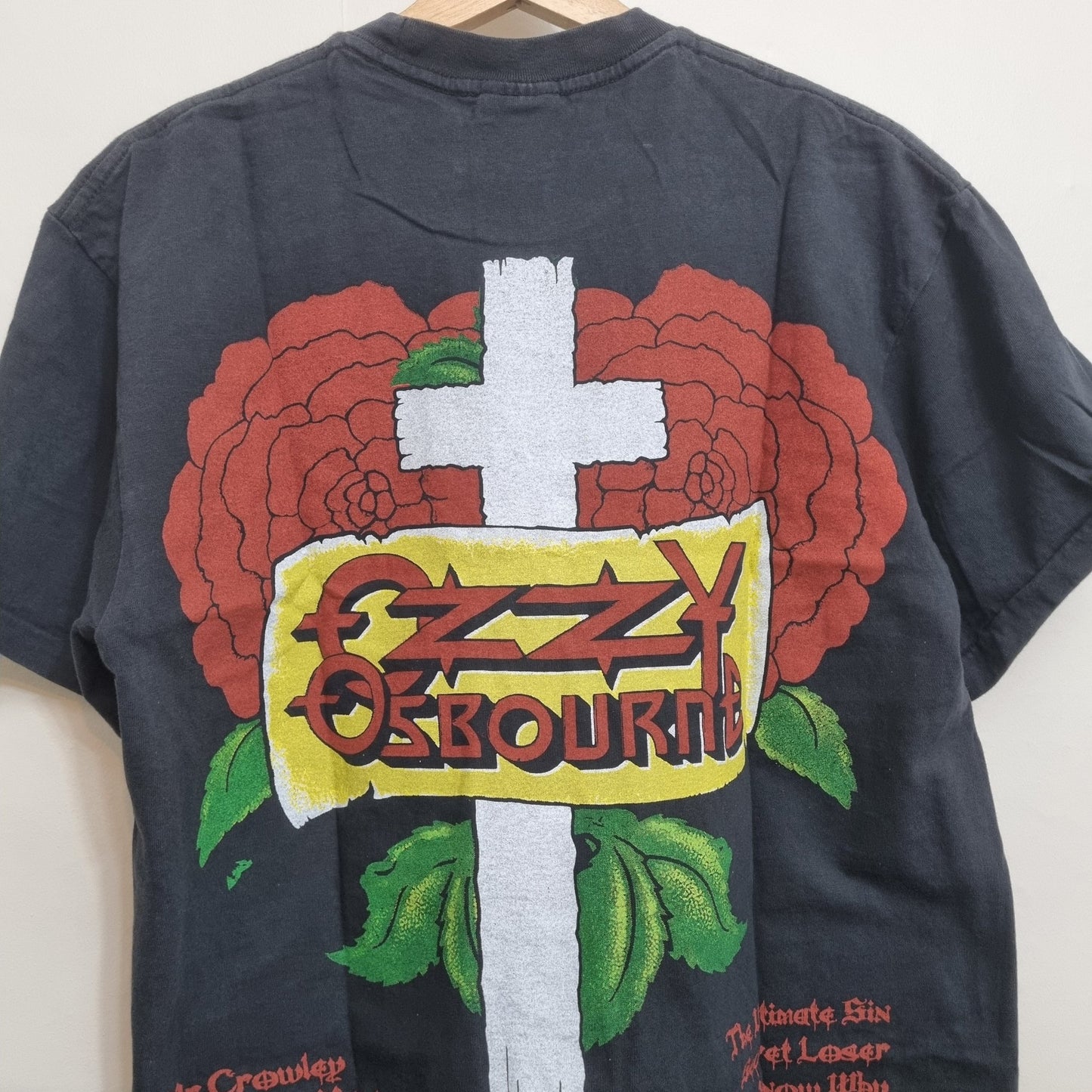 Ozzy Osbourne Vintage Tattoo Band T Shirt All Over Print vintage graphic Clothes, Shoes & Accessories:Men:Men's Clothing:Shirts & Tops:T-Shirts by Golden Era Tees