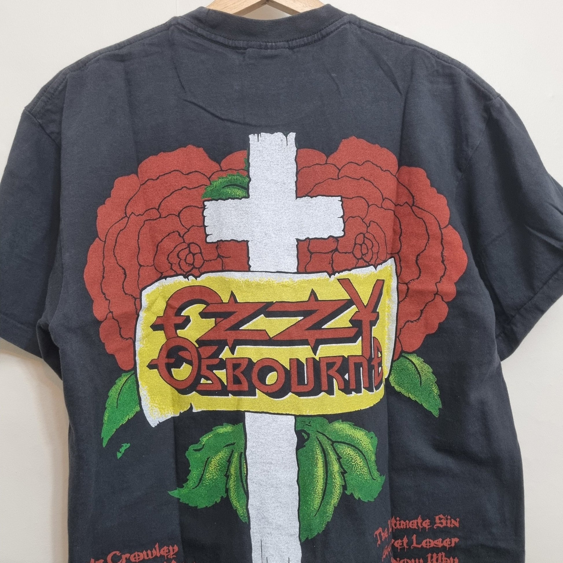 Ozzy Osbourne Vintage Tattoo Band T Shirt All Over Print vintage graphic Clothes, Shoes & Accessories:Men:Men's Clothing:Shirts & Tops:T-Shirts by Golden Era Tees