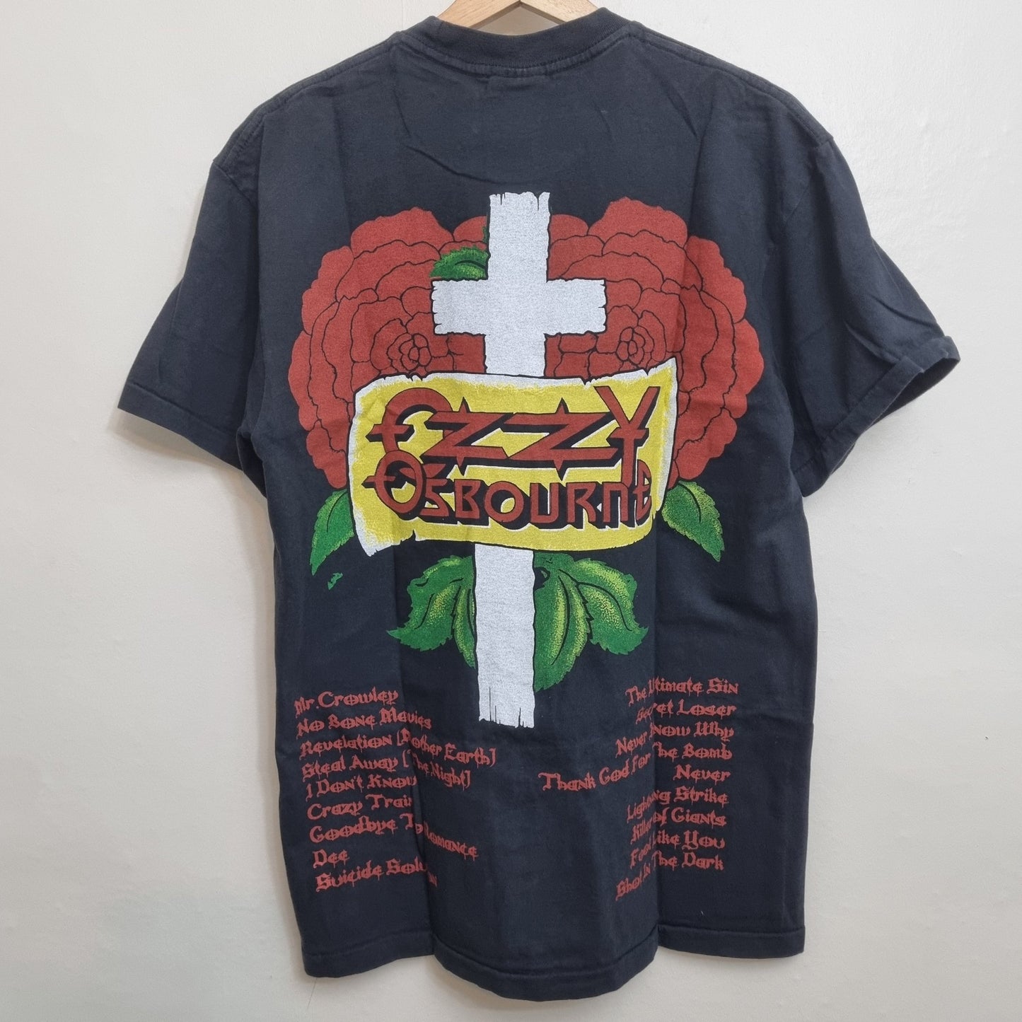 Ozzy Osbourne Vintage Tattoo Band T Shirt All Over Print vintage graphic Clothes, Shoes & Accessories:Men:Men's Clothing:Shirts & Tops:T-Shirts by Golden Era Tees