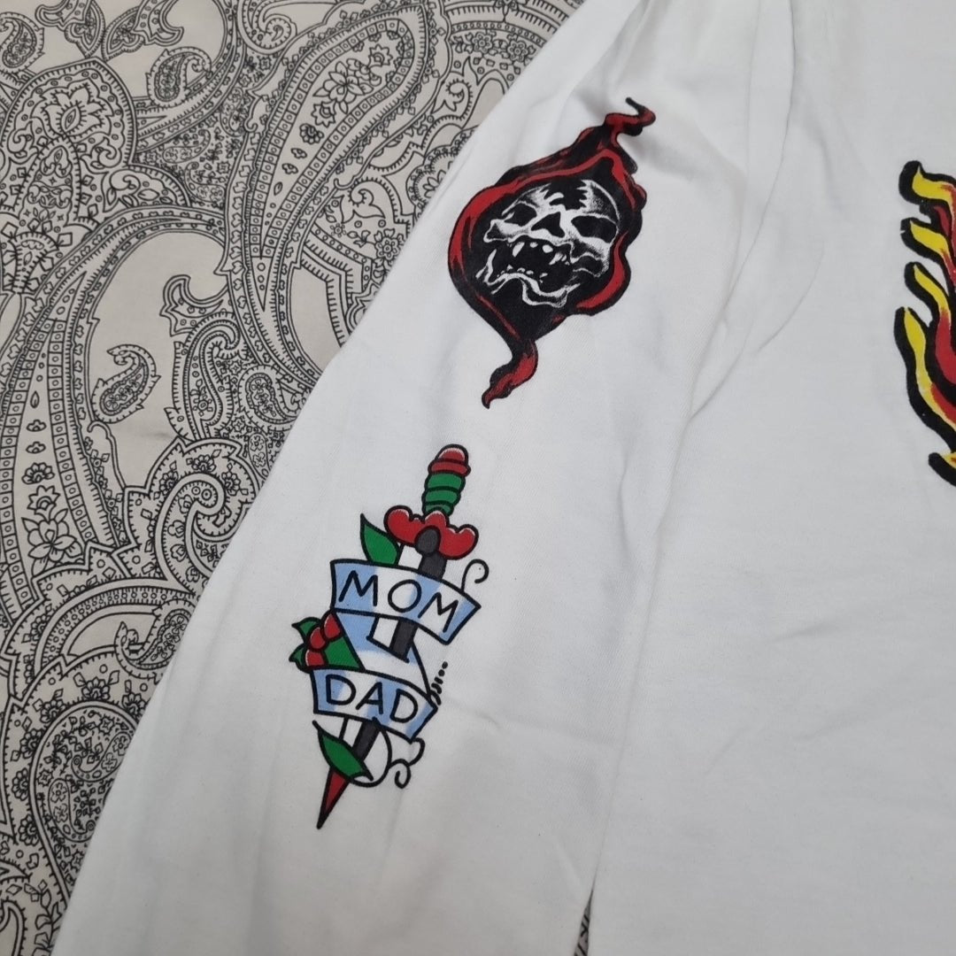 Ozzy Osbourne Vintage Tattoo T Shirt Concert Tour All Over Print AOP Long Sleeve vintage graphic Vintage Tees by Golden Era Tees