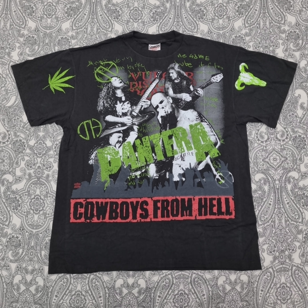Pantera Vintage Metal Band T Shirt Cowboys From Hell Graphic Print vintage graphic Vintage Tees by Golden Era Tees