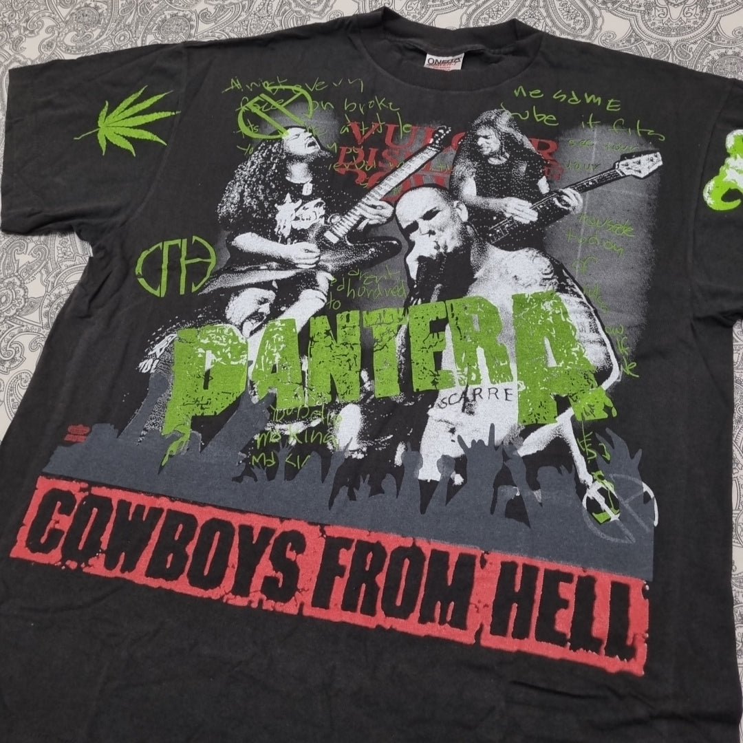 Pantera Vintage Metal Band T Shirt Cowboys From Hell Graphic Print vintage graphic Vintage Tees by Golden Era Tees