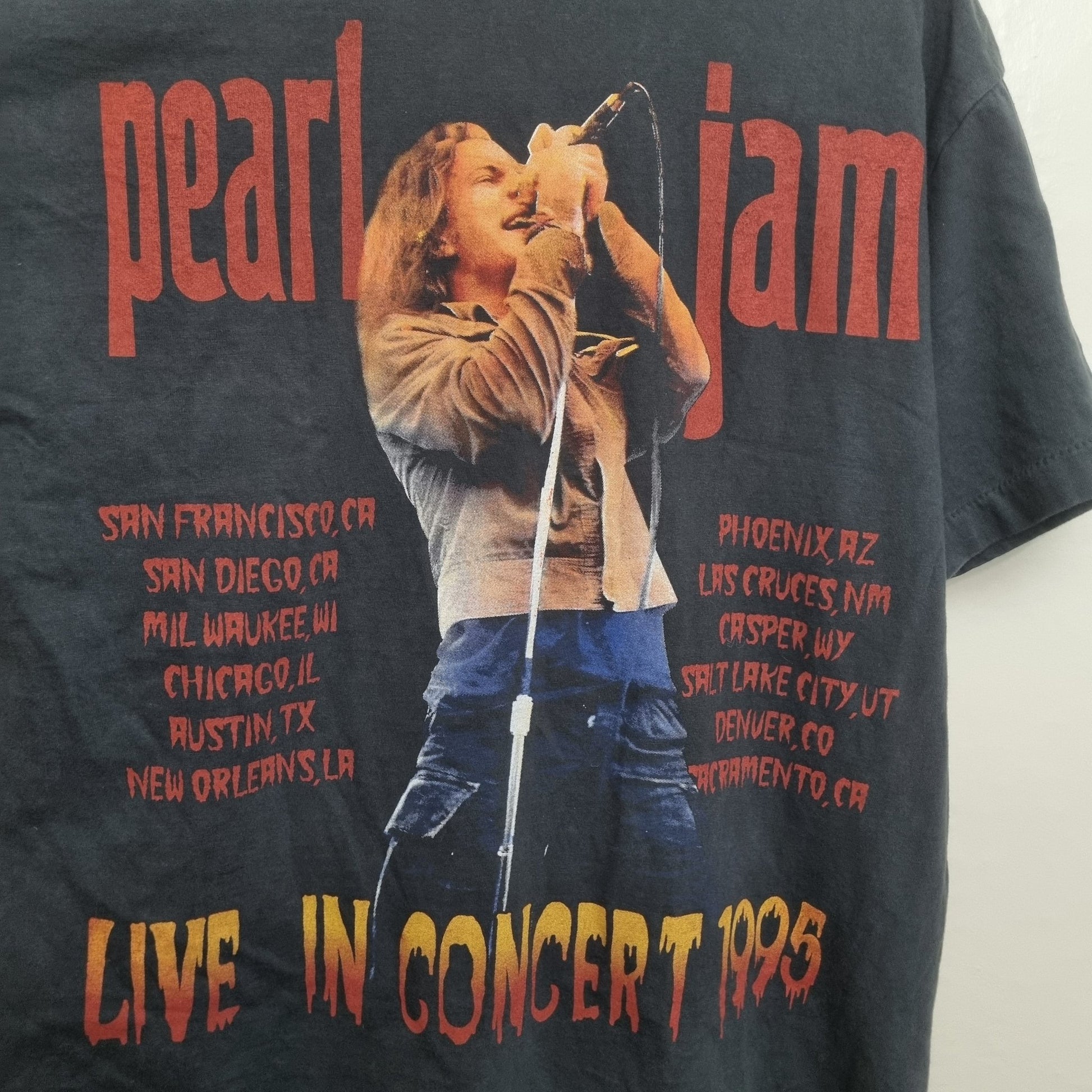 Pearl Jam Vintage Band T Shirt 90s World Tour Graphic Tee vintage graphic Clothes, Shoes & Accessories:Men:Men's Clothing:Shirts & Tops:T-Shirts by Golden Era Tees