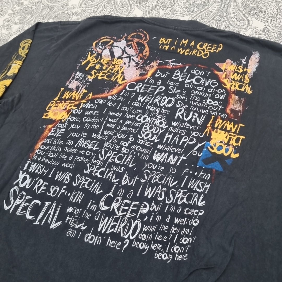 Radiohead Vintage Band T-Shirt Pablo Honey Graphic Print Long Sleeve vintage graphic Vintage Tees by Golden Era Tees