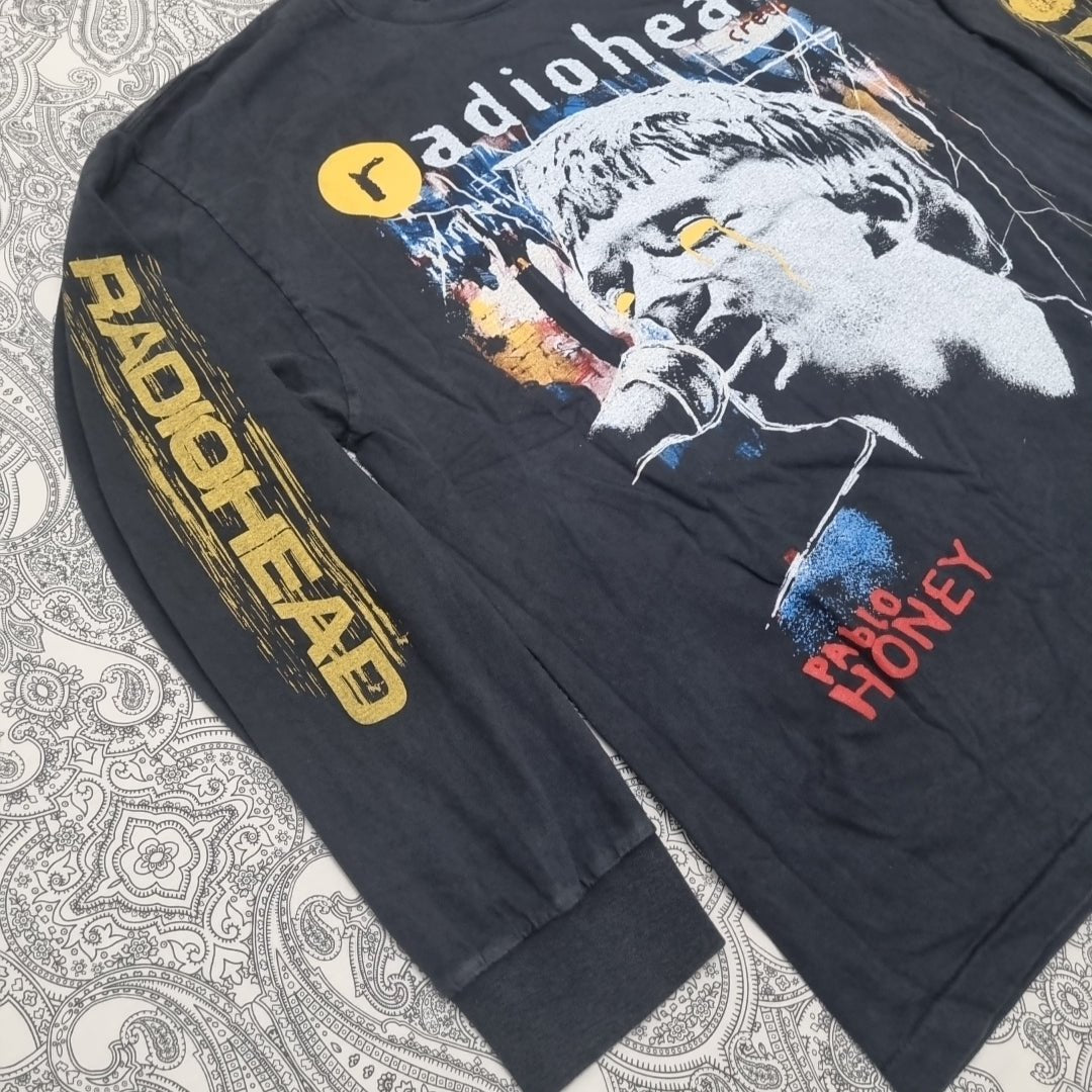 Radiohead Vintage Band T-Shirt Pablo Honey Graphic Print Long Sleeve vintage graphic Vintage Tees by Golden Era Tees