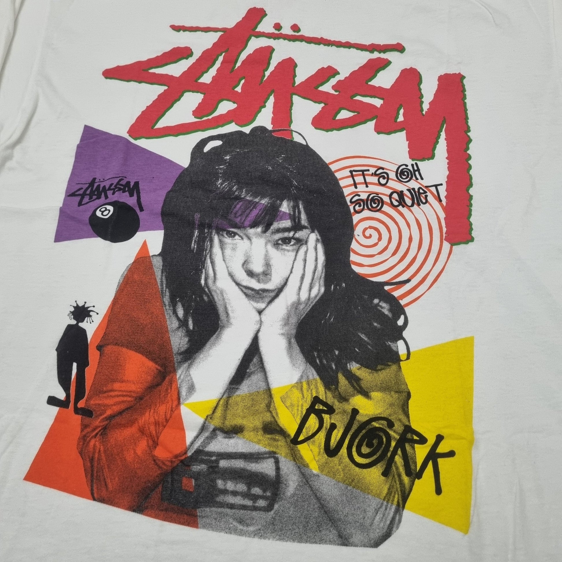 Stussy X Bjork Vintage T Shirt Its All So Quiet Graphic Tee Streetwear vintage graphic Clothes, Shoes & Accessories:Men:Men's Clothing:Shirts & Tops:T-Shirts by Golden Era Tees