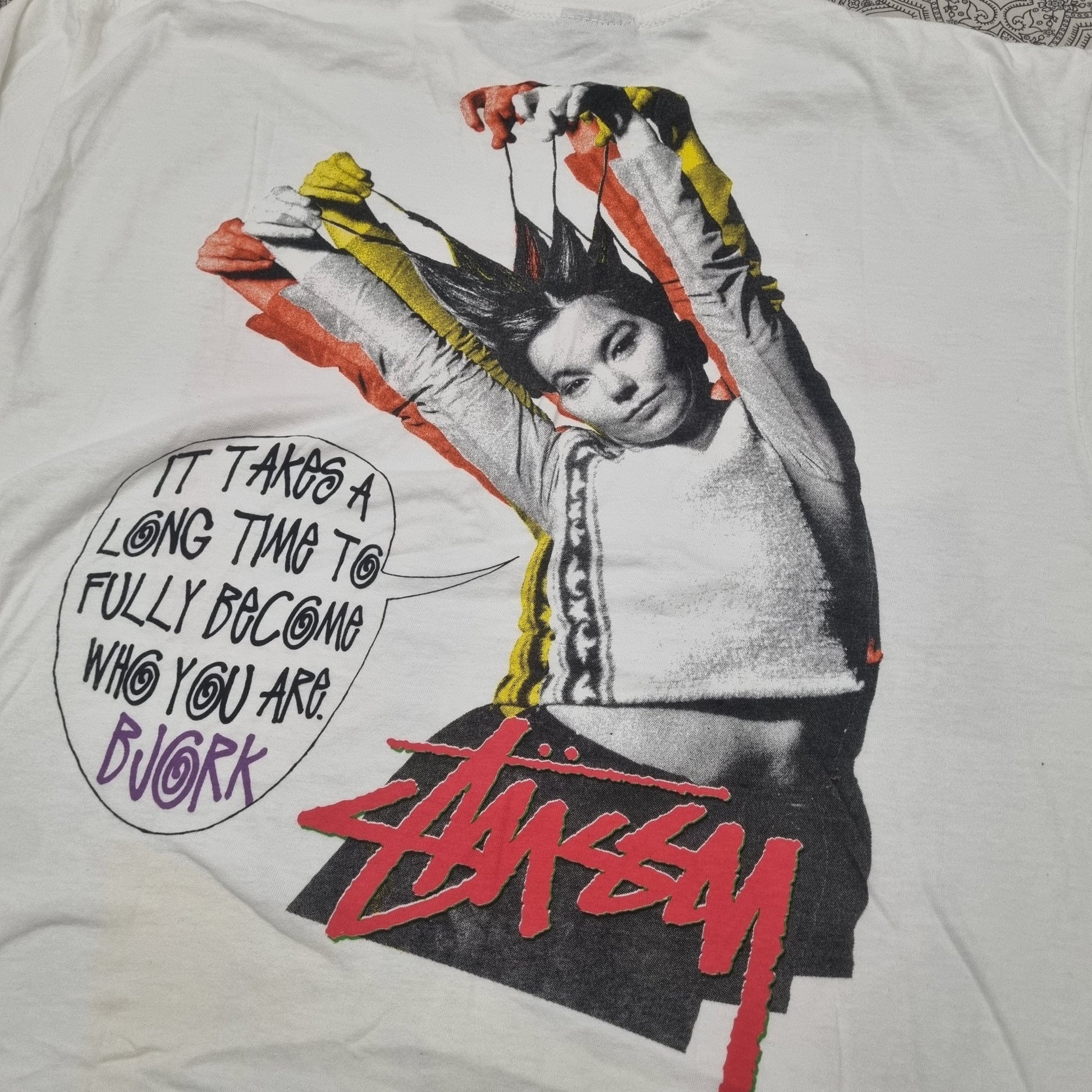 Stussy X Bjork Vintage T Shirt Its All So Quiet Graphic Tee Streetwear vintage graphic Clothes, Shoes & Accessories:Men:Men's Clothing:Shirts & Tops:T-Shirts by Golden Era Tees