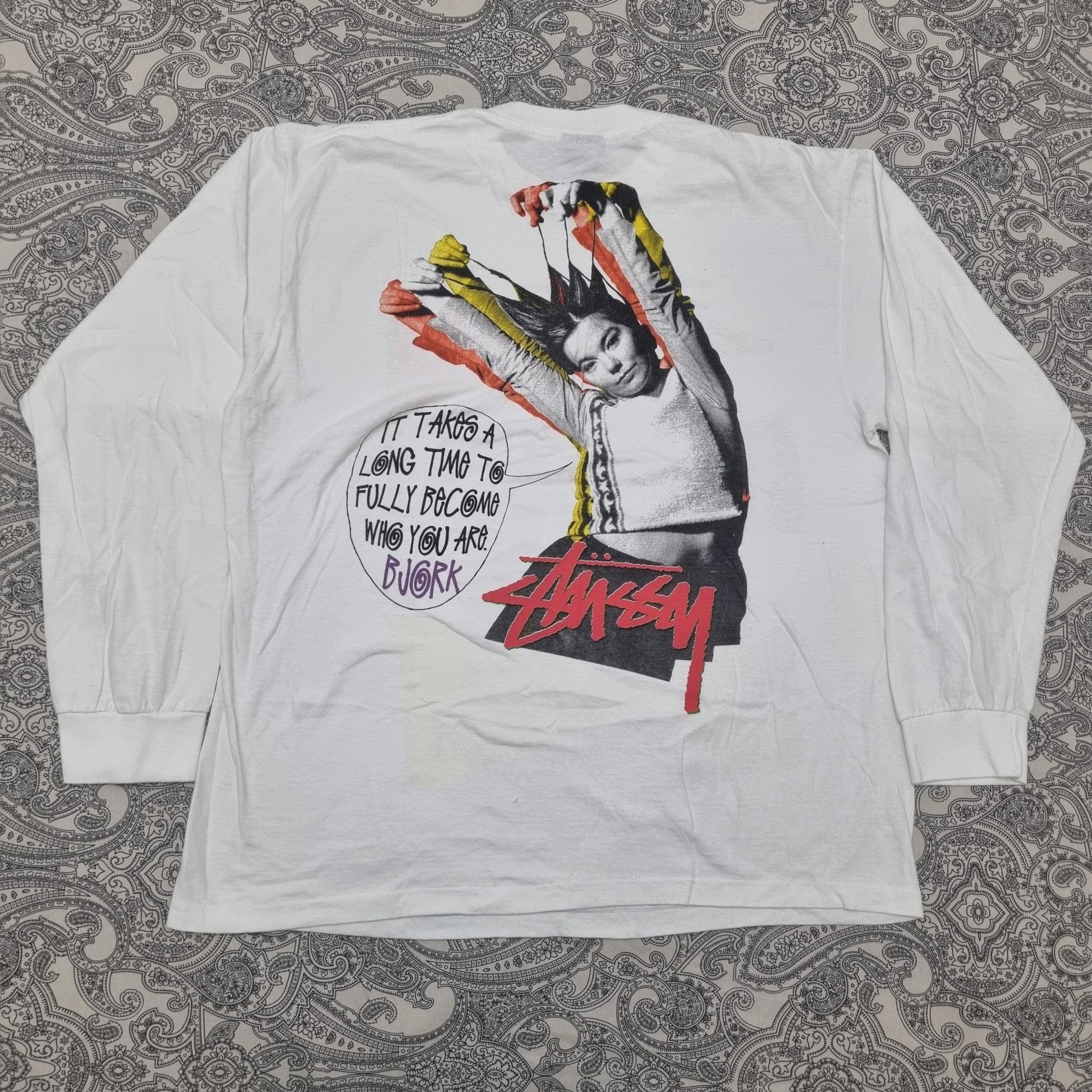 Stussy X Bjork Vintage T Shirt Its All So Quiet Graphic Tee Streetwear vintage graphic Clothes, Shoes & Accessories:Men:Men's Clothing:Shirts & Tops:T-Shirts by Golden Era Tees