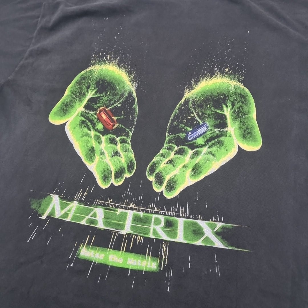 The Matrix Movie Vintage T Shirt 1999 Neo Morpheus Trinity Green Code Graphic vintage graphic Vintage Tees by Golden Era Tees