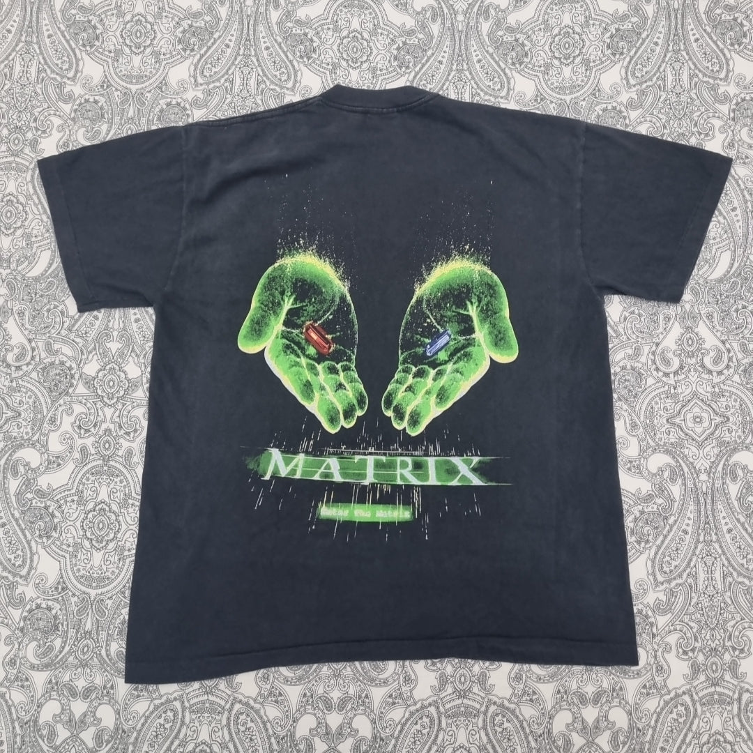 The Matrix Movie Vintage T Shirt 1999 Neo Morpheus Trinity Green Code Graphic vintage graphic Vintage Tees by Golden Era Tees