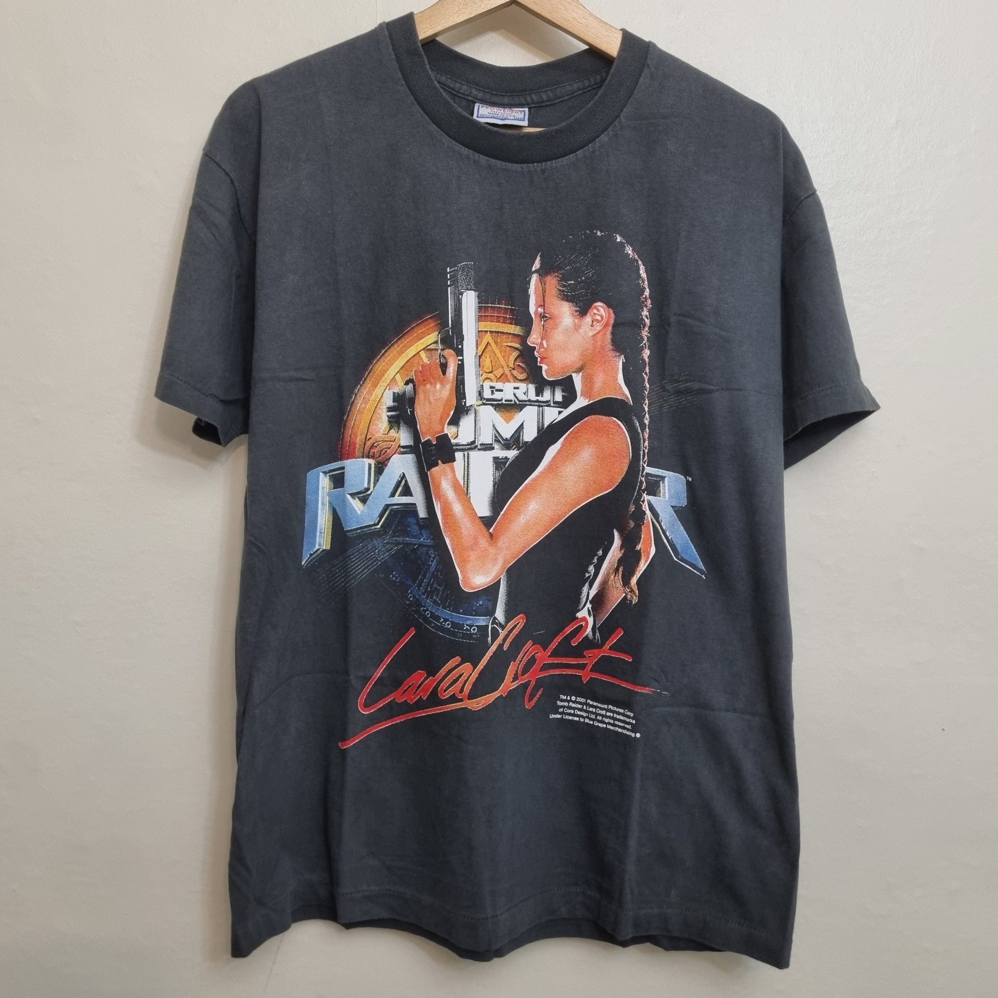 Tomb Raider Lara Croft Vintage Movie T Shirt Graphic Tee vintage graphic Vintage Tees by Golden Era Tees