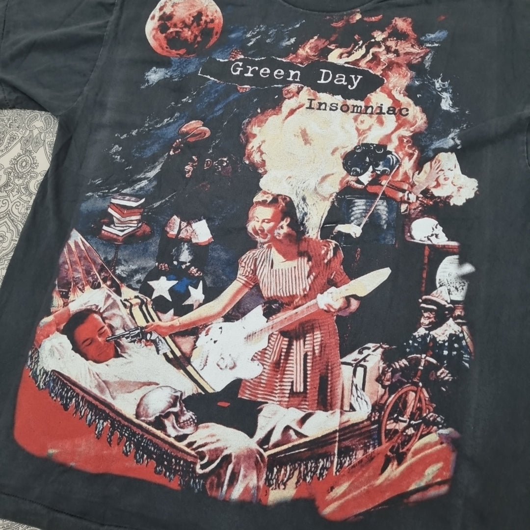 Vintage Green Day Insomniac T Shirt 90s Rock Band Tee Graphic Print vintage graphic Vintage Tees by Golden Era Tees