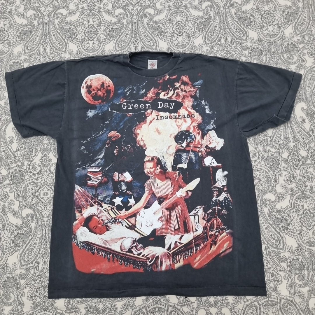 Vintage Green Day Insomniac T Shirt 90s Rock Band Tee Graphic Print vintage graphic Vintage Tees by Golden Era Tees