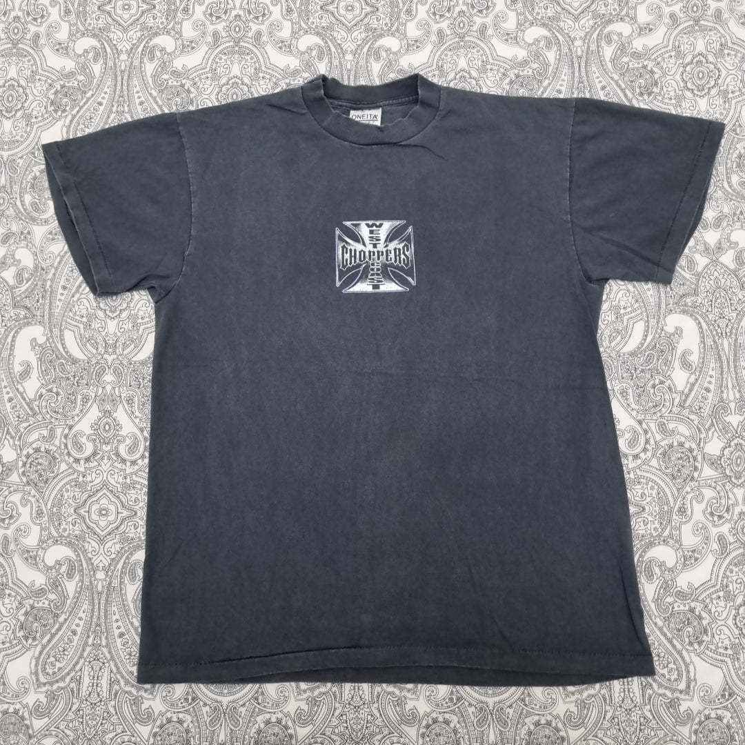 West Coast Choppers Vintage Cross T Shirt Black Purple Logo Print vintage graphic Clothes, Shoes & Accessories:Men:Men's Clothing:Shirts & Tops:T-Shirts by Golden Era Tees