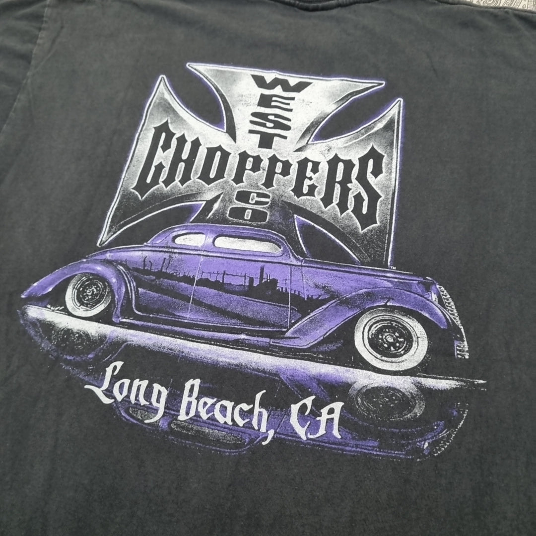 West Coast Choppers Vintage Cross T Shirt Black Purple Logo Print vintage graphic Clothes, Shoes & Accessories:Men:Men's Clothing:Shirts & Tops:T-Shirts by Golden Era Tees