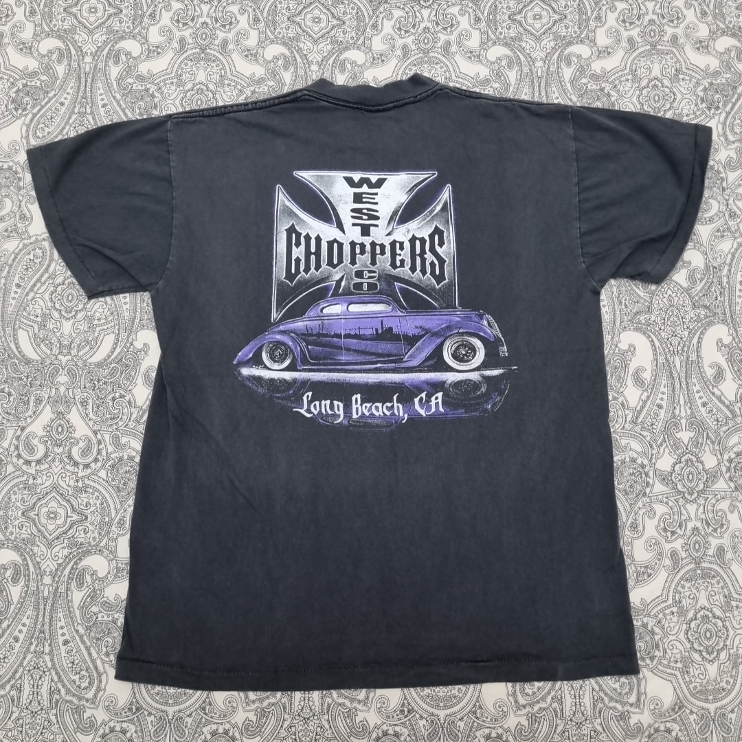 West Coast Choppers Vintage Cross T Shirt Black Purple Logo Print vintage graphic Clothes, Shoes & Accessories:Men:Men's Clothing:Shirts & Tops:T-Shirts by Golden Era Tees