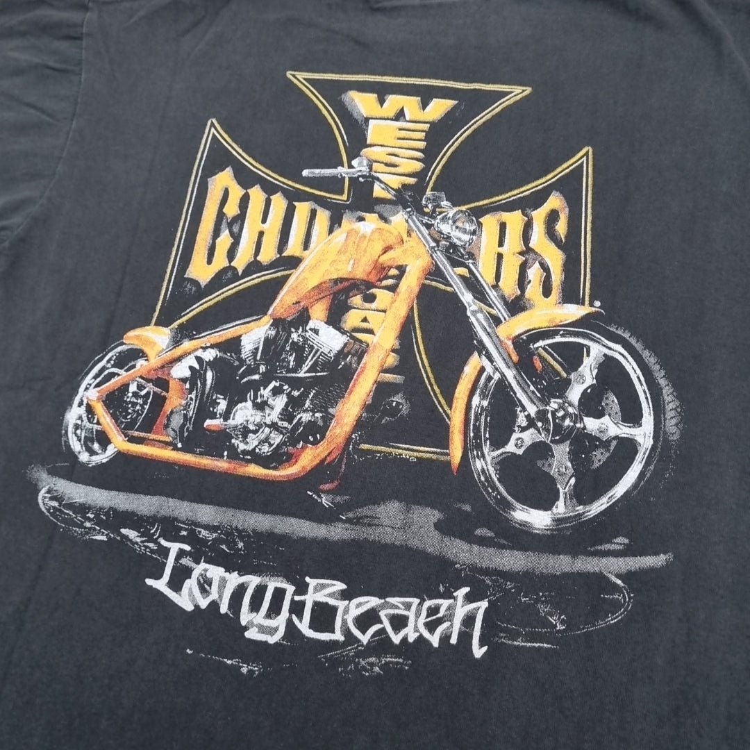 West Coast Choppers Vintage Cross T Shirt Black Yellow Logo Print Tee vintage graphic Clothes, Shoes & Accessories:Men:Men's Clothing:Shirts & Tops:T-Shirts by Golden Era Tees